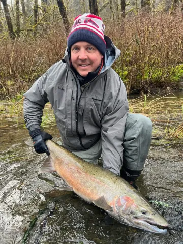 The author with a trophy Olympic Penninsula buck