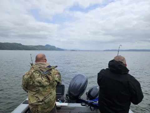 Men fishing.
