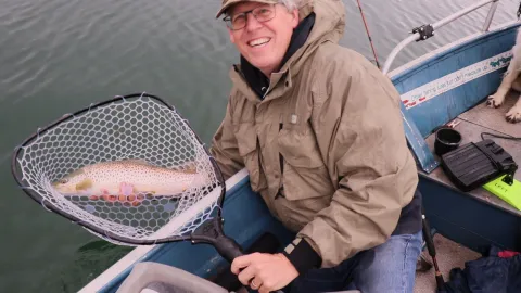 Mike Carey with a Trout