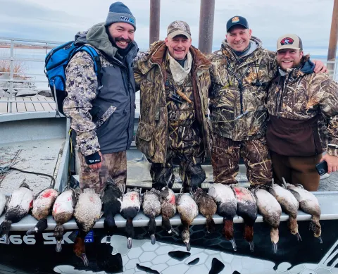 Men with duck hunt.