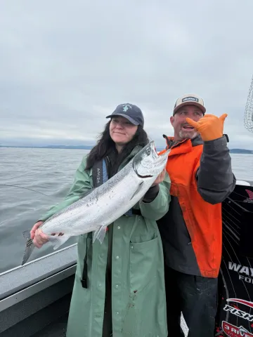 Coho salmon catch.