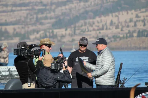 Bright Salmon on a Sandbar By Gary Lewis 2