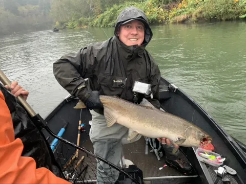 The Author with a Humptulips Coho